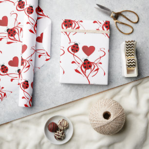 Liefde Lieveheersbeestjes en Harten Cadeaupapier