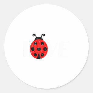 Liefde Lieveheersbeestjes Schattig Insect Geliefde Ronde Sticker