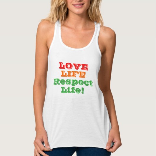 Liefde Life Vrouwelijke verklaring Tanktop (Voorkant)