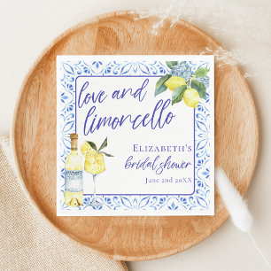 Liefde Limoncello Italiaans handgeschreven bruidsd Servet