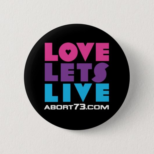Liefde Live / Abort73.com Ronde Button 5,7 Cm (Voorkant)