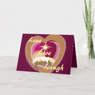 Liefde, Live Laugh-Customize Feestdagen Kaart