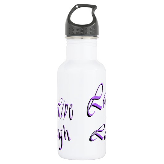 Liefde Live Laugh Logo, herbruikbare waterfles Waterfles (Voorkant)
