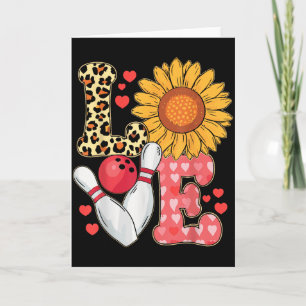 Liefde Luipaard Zonnebloem Bowling Valentijnsdag B Kaart