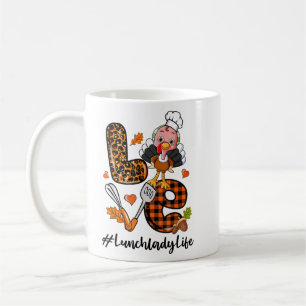 Liefde Lunch Dame Luipaard Pompoen Kalkoen Herfst Koffiemok