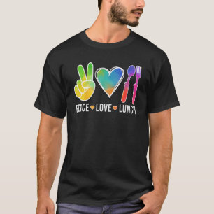 Liefde Lunch Lady Cafetaria Worker Cafetaria Lady T-shirt