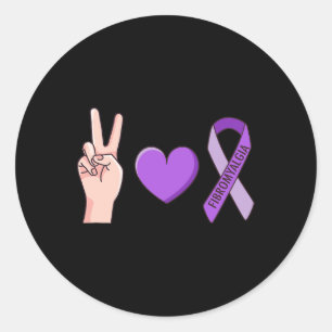 Liefde Lupus Paarse Lint Bewustzijn Meme Ronde Sticker
