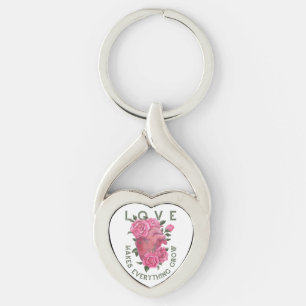 Liefde maakt alles groeien sleutelhanger