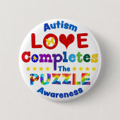 Liefde Maakt de Puzzel Compleet Ronde Button 5,7 Cm (Voorkant)