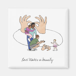 Liefde maakt een familie ASL Magnet Magneet