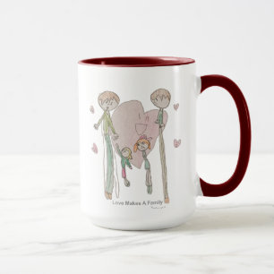 Liefde maakt een familie van Annika-15 oz Mok