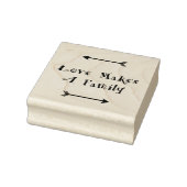 Liefde maakt een gezin - Ouderschap adoptiefoster Rubberstempel (Stempel)