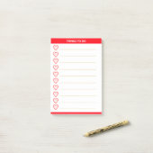 Liefde maakt gepersonaliseerde dingen post-it® notes (Op bureau)