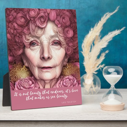 Liefde maakt ons mooty Quote tabletop Fotoplaat (Zijkant)