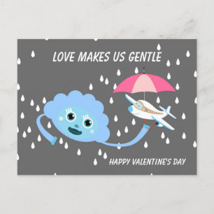 Liefde maakt ons zachtjes Valentijns feestdag Brie Briefkaart