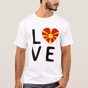 Liefde - Macedonië vlag T-shirt