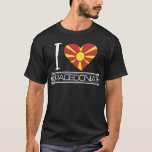 Liefde Macedonië Vlaggenland T-shirt