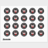 Liefde mag geen einde maken aan huiselijk geweld ronde sticker (Vel)
