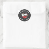 Liefde mag geen einde maken aan huiselijk geweld ronde sticker (Tas)