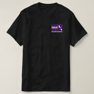 Liefde mag geen nationale huiselijk geweld uitdage t-shirt