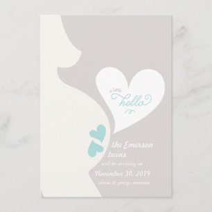 Liefde mama's Tummy Twins Zwangerschap Aankondigin Aankondiging