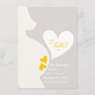 Liefde mama's Tummy Twins Zwangerschap Aankondigin Aankondiging