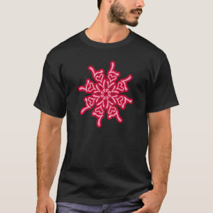 Liefde Mandala Harten Roze Vriendelijkheid Groovy T-shirt