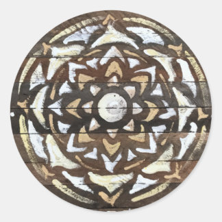 Liefde Mandala Sticker, Wit Ronde Sticker