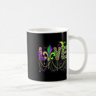 Liefde mardi gras kralen voor vrouwen Funny Carniv Koffiemok