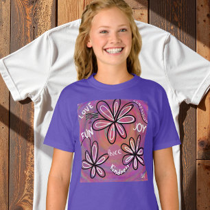 Liefde, mededogen, vreugde, vrede voor de mensheid t-shirt