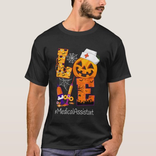 Liefde Medische Assistent Halloween Kostuum Pompoe T-shirt (Voorkant)