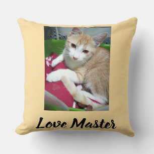 Liefde Meester Kat Citaat Humor Foto  Kussen