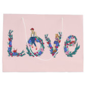 Liefde, meisjes en bloemen groot cadeauzakje (Achterkant)