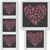 Liefde Meisjes Gymnastiek - Silhouet Hart Sticker (Voorkant)