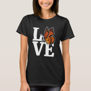 Liefde Meisjes Monarch Vlinder Milkweed Vlinders T-shirt