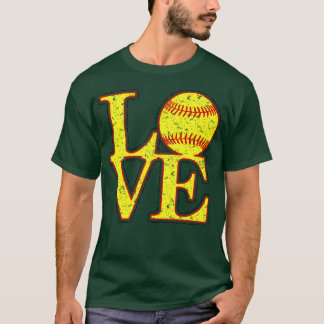 LIEFDE Meisjes Softbal Fastpitch Softbal Lov T-shirt