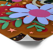 Liefde mensen citeren bloemige  inspirerend poster (Hoek)