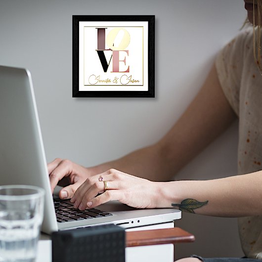 Liefde met aangepaste tekst folie afdrukken