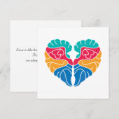 Liefde met brein feestdagenkaart (Voorkant / Achterkant)