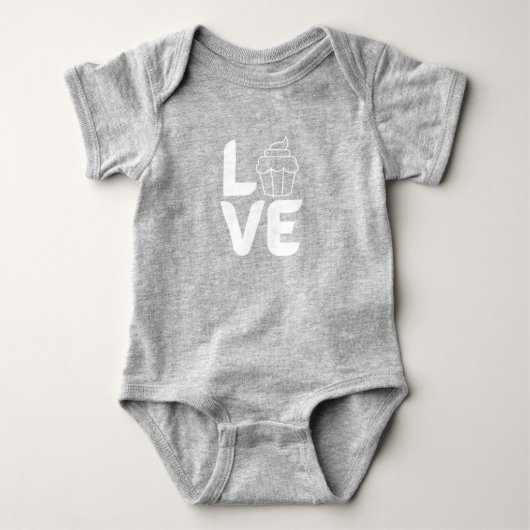 Liefde met Cupcake - Wit Romper (Voorkant)
