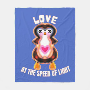 Liefde met de snelheid van het licht Pinguïn Cadea Fleece Deken
