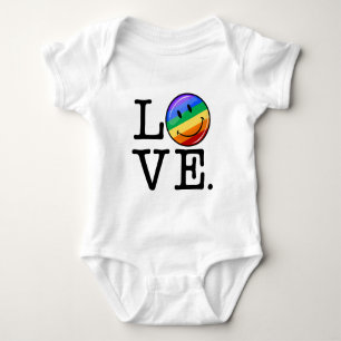 Liefde met een Happy Rainbow Flag Gay LGBT Romper