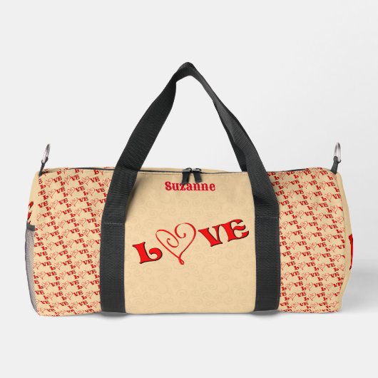 Liefde met een hart gepersonaliseerd plunjezak (Achterkant)