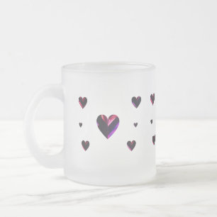 Liefde met harten - Romantische Frosted Glass Mok