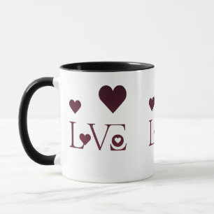 Liefde met harten - Romantische minimalistische co Mok