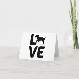 Liefde met hond loopt blanco begroeting kaart