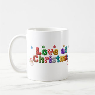 Liefde met Kerstmis Kerstman Gouden Ster Stippenpa Koffiemok