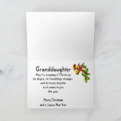 Liefde met kleindochter feestdagen kaart (Binnen)