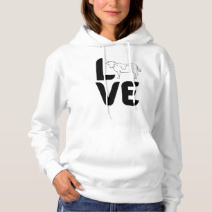Liefde met Koe als de O Hoodie