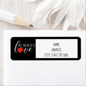 Liefde met label voor het retouradres van het hart (Insitu)